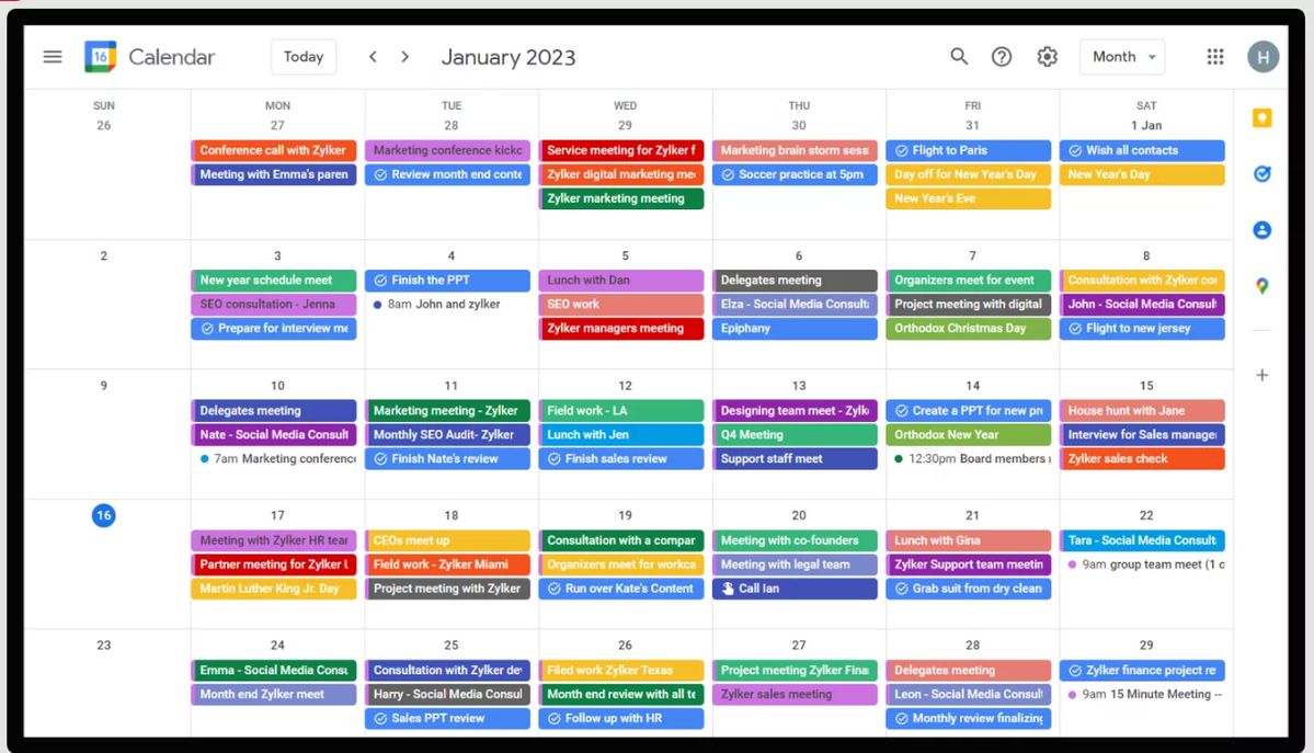 Calendar Result 3
